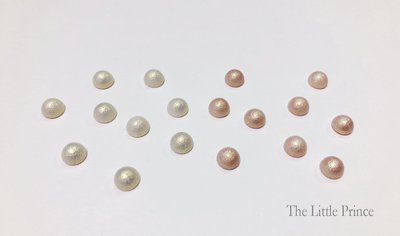 微珠光 棉花糖半珍珠 磨砂半圓珍珠 手作材料 飾品材料