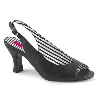 Shoes InStyle《三吋》美國品牌 PINK LABEL 原廠正品中低跟魚口涼鞋有大尺碼 9-16碼『黑色』
