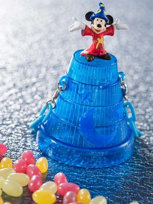 ☆Juicy☆日本 海洋迪士尼 DISNEY 聖誕節 米奇 魔法師 糖果罐 糖果盒 公仔 擺飾 收納罐 現貨