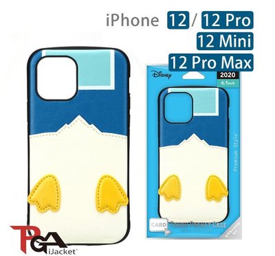 PGA-iJacket iPhone 12/ Pro/ Mini /Pro Max 迪士尼 軍規口袋插卡 雙料殼-唐老鴨