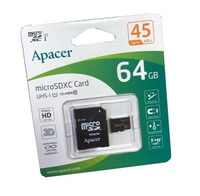 APACER 宇瞻【64GB】USH-I U1 CLASS10 記憶卡 原廠公司貨【行車達人二館】