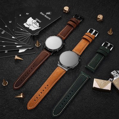 熱賣  適用華為GT2Pro表帶配件榮耀手表magic2真皮watch3替換鋼表帶gt2e智能
