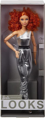 Ken &amp; Barbie #HBX94_ 收藏型芭比娃娃 _ 2022 Looks時尚名模18關 #11號 紅髮