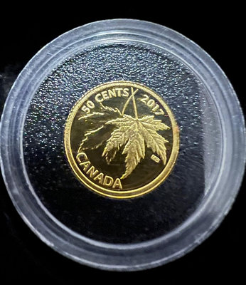 2017年加拿大精制楓葉金幣 楓葉銀幣紀念金幣 1.27克
