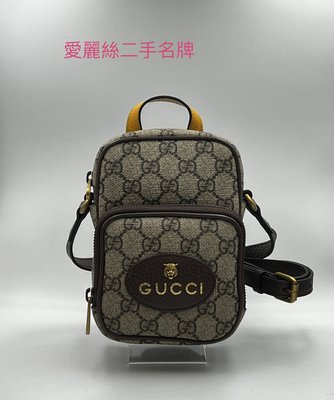 Gucci 虎頭 LOGO PVC材質 斜背包 子母包