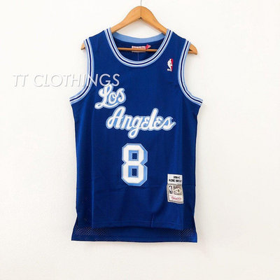 【精選好物】Kobe Bryant 8 復古藍色洛杉磯 LA Lakers 紫色 NBA 籃球球衣單特 · 澤西 · 普