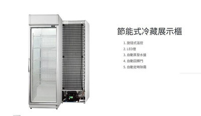 瑞興 407L 單門冷藏玻璃冰箱 RS-S1014A 玻璃冷藏 冷藏展示櫃 冷藏西點 冰箱
