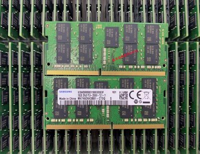 三星16G 2RX8 PC4-2666V-TG1-11 DDR4 ECC筆電工作站記憶體SODIMM
