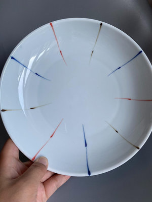 【二手】日本回流瓷器光峰瓷盤手描手繪光峰瓷的特點就是瓷質特別透 回流瓷器 餐具 中古【禪靜院】-4968