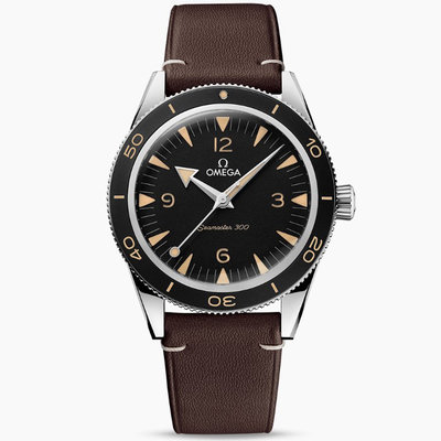 OMEGA 234.32.41.21.01.001 歐米茄 經典款式手錶 41mm 海馬300 黑面盤 棕色皮錶帶