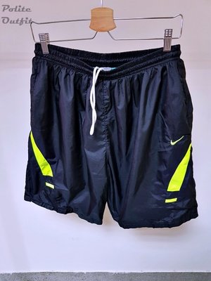 Nike Fit dry 黑色 螢光 運動短褲 XL 30-34腰 9成新
