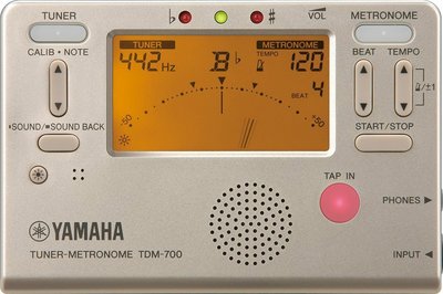【老羊樂器店】Yamaha TDM-700G Yamaha TDM-700 香檳金 二合一 調音器 節拍器