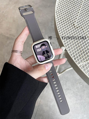 錶帶新款運動硅膠適用iwatch7/8蘋果表帶applewatch65SE男女可愛ultra錶鏈