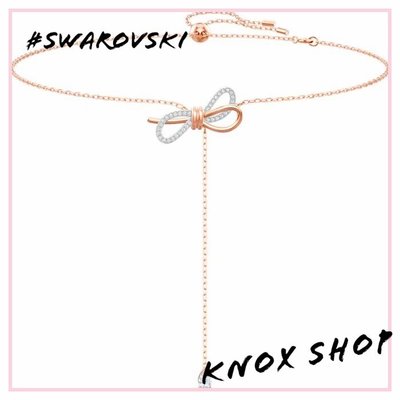 KNOX 美國代購 SWAROVSKI Lifelong Bow Y型 項鍊 蝴蝶結 白色 5447082