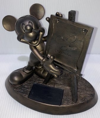 【卡漫精品館】Disney 迪士尼米奇美妮【Mickey Into A New Era】古銅色雕像 絕版逸品