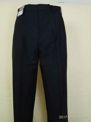 【平價服飾】台灣製造冬季黑色條紋「打摺西裝褲」(5511-2)(30-42)免費修改