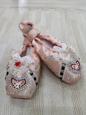 漫舞精靈 訂製水鑽芭蕾舞鞋 芭蕾硬鞋 足尖鞋 sansha法國芭蕾舞鞋訂製