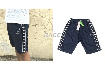【RACE】KAPPA 短褲 BANDA 222 運動短褲 串標 LOGO 卡帕 男女 深藍