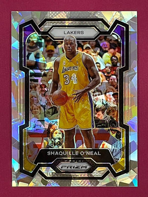 大歐金屬亮卡 2023-24 Panini Prizm Crack Ice No.181 Shaquille O'Neal Lakers