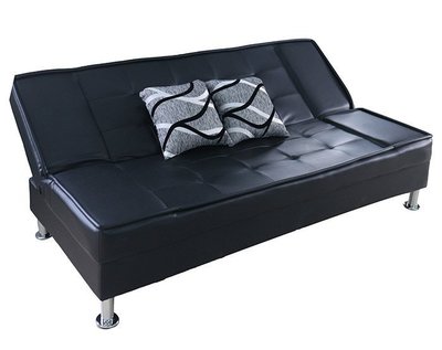【尚品傢俱】881-18 慕尼黑 黑色皮沙發床~另有紅色.咖啡色/Sofa Bed/居家懶人椅/辦公室休憩椅