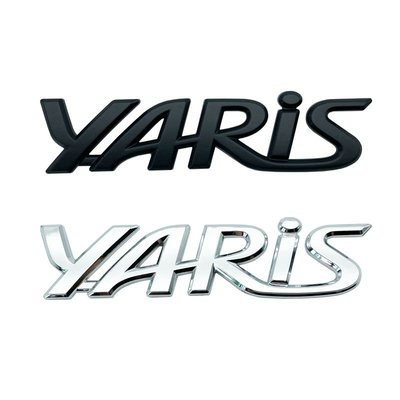 【曉龍優品汽車屋】汽車配件 3D ABS 銀 / 黑色徽標字母貼紙汽車後身標誌貼花豐田 Yaris Prius Camry Chr TRD