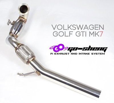 PORSCHE排氣管29Volkswagen Golf GTI MK713前管+中段+閥門桶身+遙控模組銀尾管2出101