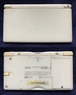 任天堂 NDS Lite 主機 USG-001 白色 ，右下螢幕有黑點需維修處理，零件機、故障機