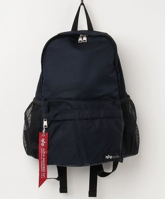 【Mr.Japan】日本限定 Alpha Industries 學生 流行 新款 後背包 素色 包 藍 預購