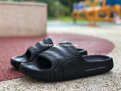 Adidas Adilette 22 黑色 3D打印 舒適耐磨拖鞋  GX6949