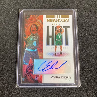 Carsen Edwards 2019-20 NBA Hoops Rookies Hot Signatures 卡爾森 愛德華 新人簽名卡