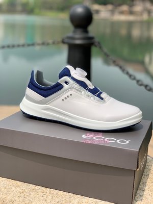 【巧緣小鋪】ECCO愛步休閒鞋男 2022新款BOA鎖扣高爾夫鞋 運動鞋男鞋白色 39-44
