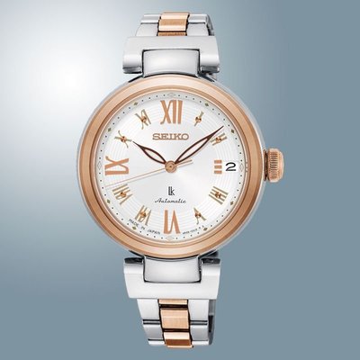 SEIKO WATCH 精工LUKIA淑女時尚玫瑰金銀雙色自動上鍊機械鋼帶腕錶 型號：SRP850J1【神梭鐘錶】