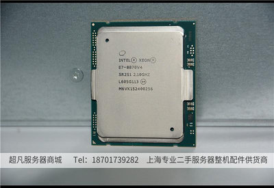 電腦零件Intel英特爾 至強 E7 8860V4 8893V4 8870V4 8890V4 正式版CPU筆電配件