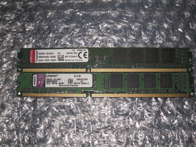 售: (終保)金士頓 DDR3  1600 4GB 記憶體2支 單面顆粒  (一元起標)(良品)(標2支)