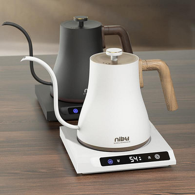 咖啡壺 定制控溫手沖壺 智能恒溫電熱水壺鵝頸細口咖啡壺泡茶溫控壺