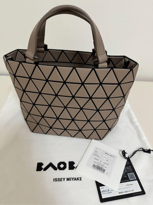 BAO BAO ISSEY MIYAKE 深米色皮質晶透手提袋 mini斜背包 全新現貨