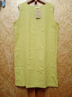 【唯美良品】 韓國korea 芥茉綠棉麻洋裝 ~ W1008-6954