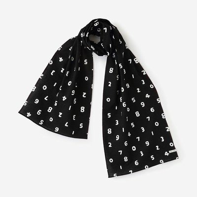 ［現貨～］日本SOU SOU 伊勢木棉圍巾 - 黑色數字 #日本製造 #京都 #sousou