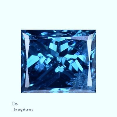 (裸石325) De Josephina 稀有藍彩鑽石 公主方 0.10克拉 促銷