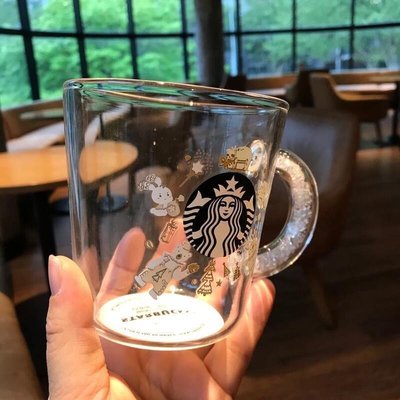 【爆款】Starbucks 星巴克玻璃馬克杯 雙層玻璃杯 星巴克杯子 陶瓷杯情侶杯咖啡杯 牛奶杯 辦公杯星巴克馬克杯