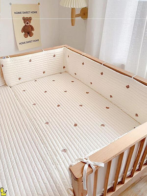 【現貨】好康嬰兒床床圍欄擋布軟包防撞寶寶兒童拼接床護欄加高 ins風圍擋