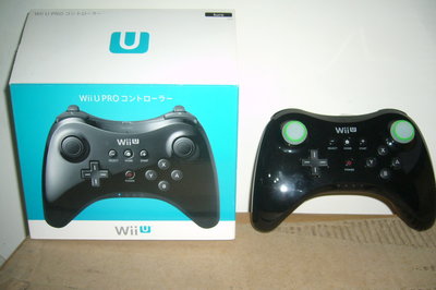 WiiU Pro原廠無線手把/控制器 黑色(中古-盒裝)