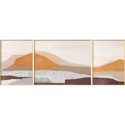 手工油畫莫蘭迪客廳裝飾畫抽象文藝油畫現代簡約沙發背景墻背景墻三聯掛畫