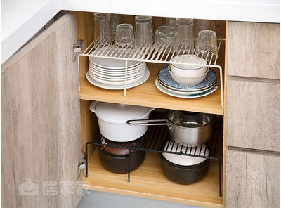 伸縮廚房用品置物架下水槽櫥櫃碗碟架分層架子家用大全廚具收納架~正正精品