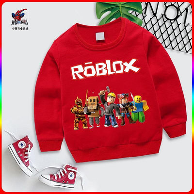 ✨魔力寶貝✨Roblox 6色兒童衛衣 卡通印花兒童長袖上衣 寬鬆休閒兒童上衣 棉質圓領上衣 平價童裝