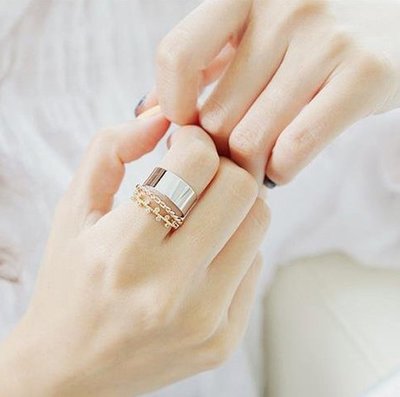 【韓系戒指 促銷賣】韓劇 沒關係！是愛情阿~孔曉振 劇中配戴，開口戒指三件組