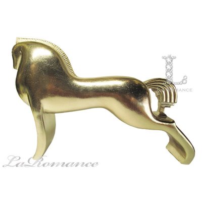 【芮洛蔓 La Romance】 古典香檳金造型馬擺飾 (大、小) / 動物
