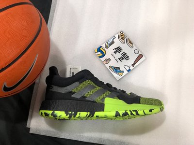 慶豐體育?愛迪達 adidas Marquee Boost Low 籃球鞋 黑 螢光綠 襪套 氣墊 EH2452