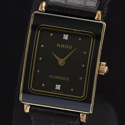 【精品廉售/手錶】Rado Florence雷達錶 鑲鑽藍寶石鏡面石英女腕錶/秀美高貴*防水*美品*瑞士精品