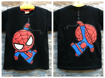 正版授權 蜘蛛人 復仇者聯盟 台灣製造 棉100% 黑色 T恤 親子裝